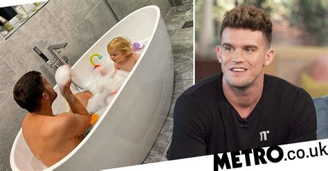 Gaz Beadle accidentally reveals his penis in snap with son .